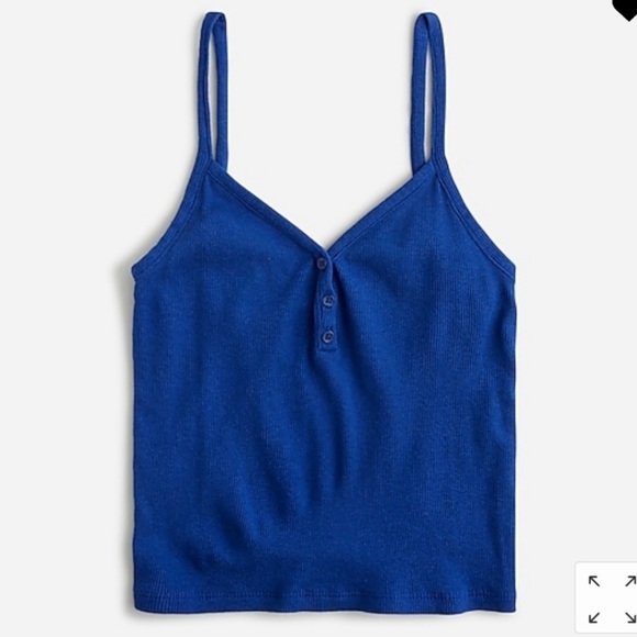 🆕J. Crew Tencel Henley Tank, Size XS - Picture 1 of 6